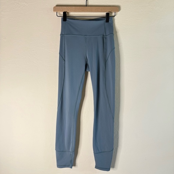 Lululemon In Movement 7/8 Tight Everlux 25" Utility Blue Size 4 W5ANXS - Picture 2 of 11